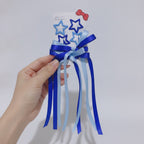 Star & Bow Hair Clip Set - Dual Blue – hair accessories (view 3)