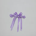 Star & Bow Hair Clip Set - Dual Purple