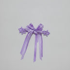 Star & Bow Hair Clip Set - Dual Purple