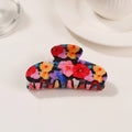 Floral Print Large Hair Claw Clip – hair accessories (view 1)