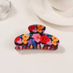 Floral Print Large Hair Claw Clip – hair accessories (view 1)
