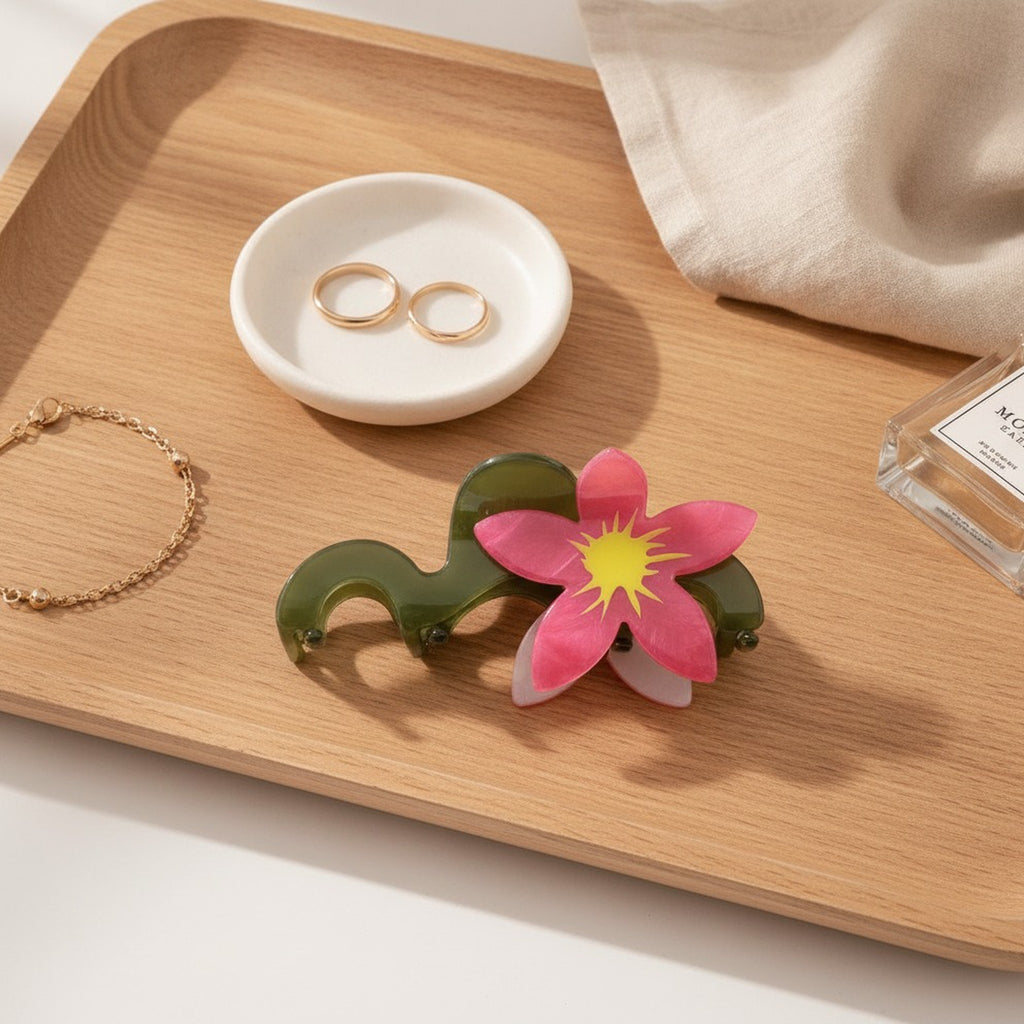Acrylic Flower Hair Claw Clip – hair accessories (view 5)