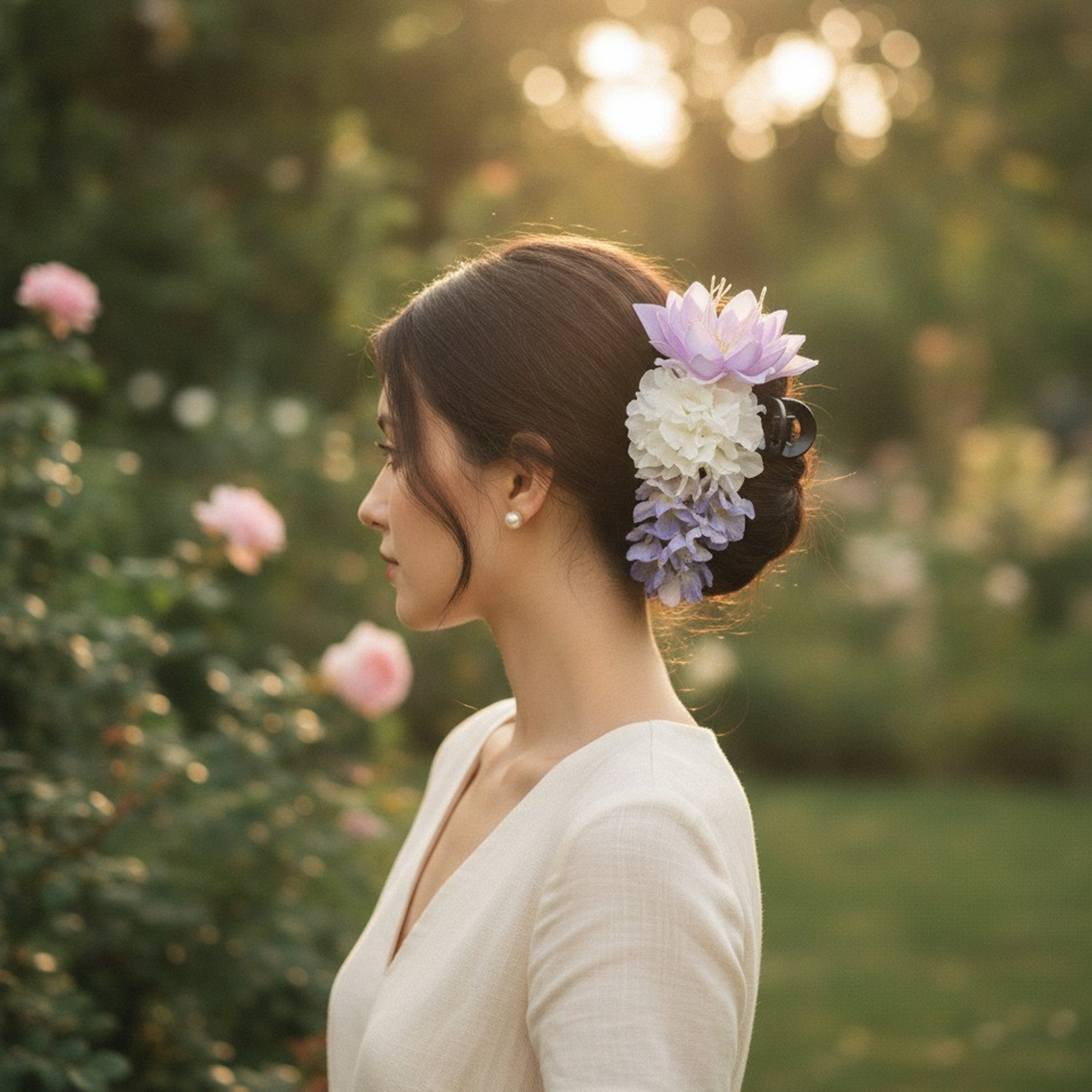 Elegant Floral Hair Claw Clip – hair accessories (view 5)