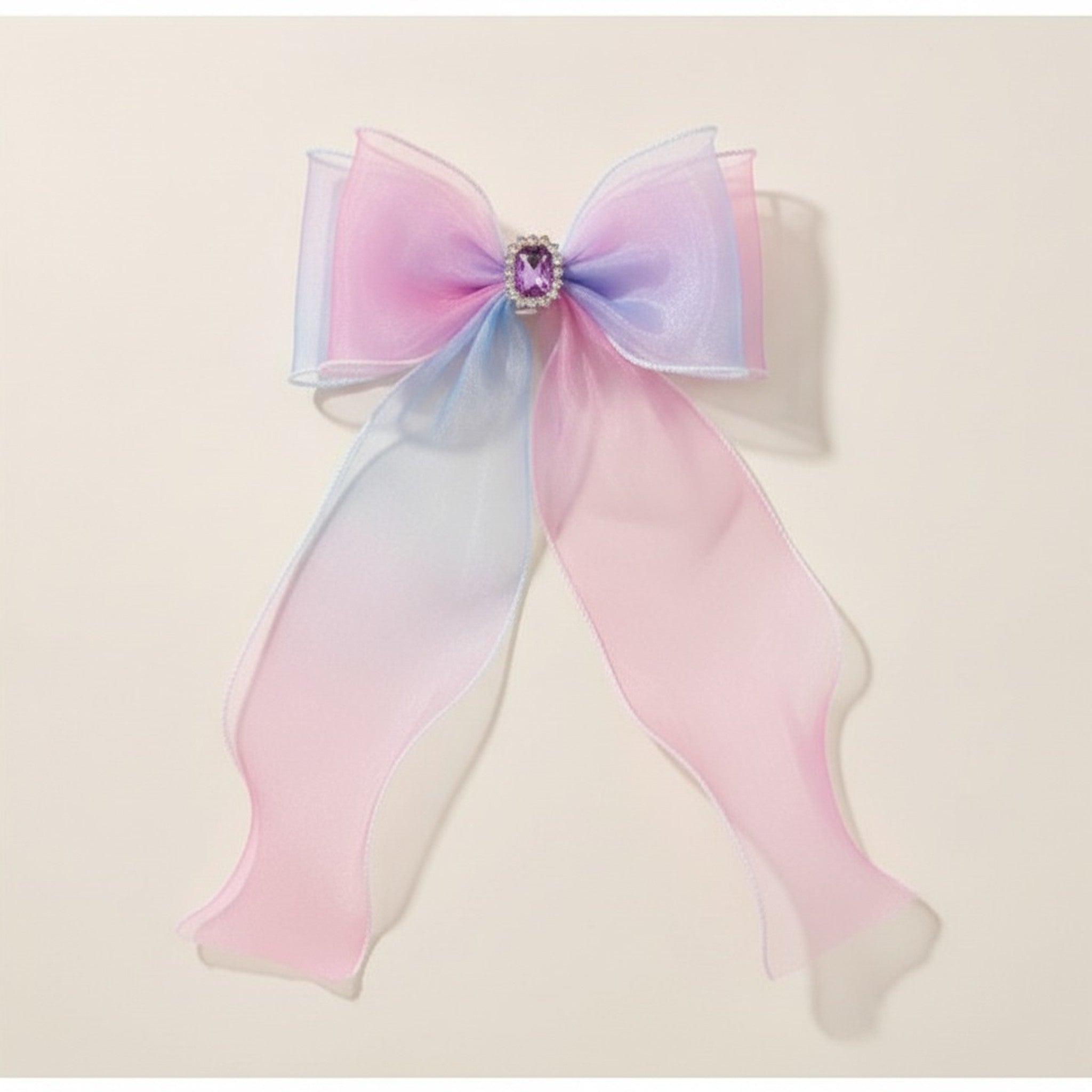 Elegant Ombre Hair Bow Clip – hair accessories (view 3)