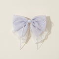 Elegant Lace Pearl Bow Hair Clip – hair accessories (view 1)