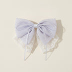 Elegant Lace Pearl Bow Hair Clip – hair accessories (view 1)