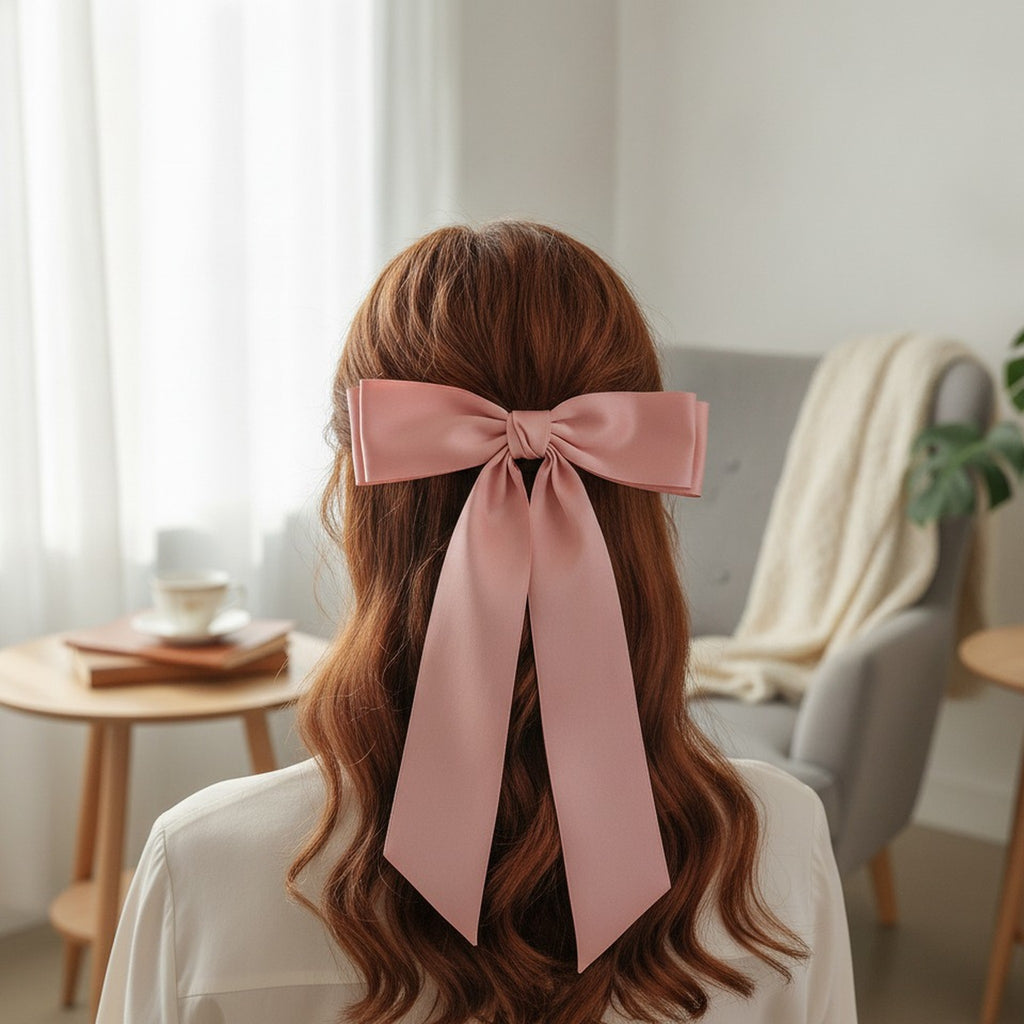 Elegant Large Satin Bow Hair Accessory – hair accessories (view 3)