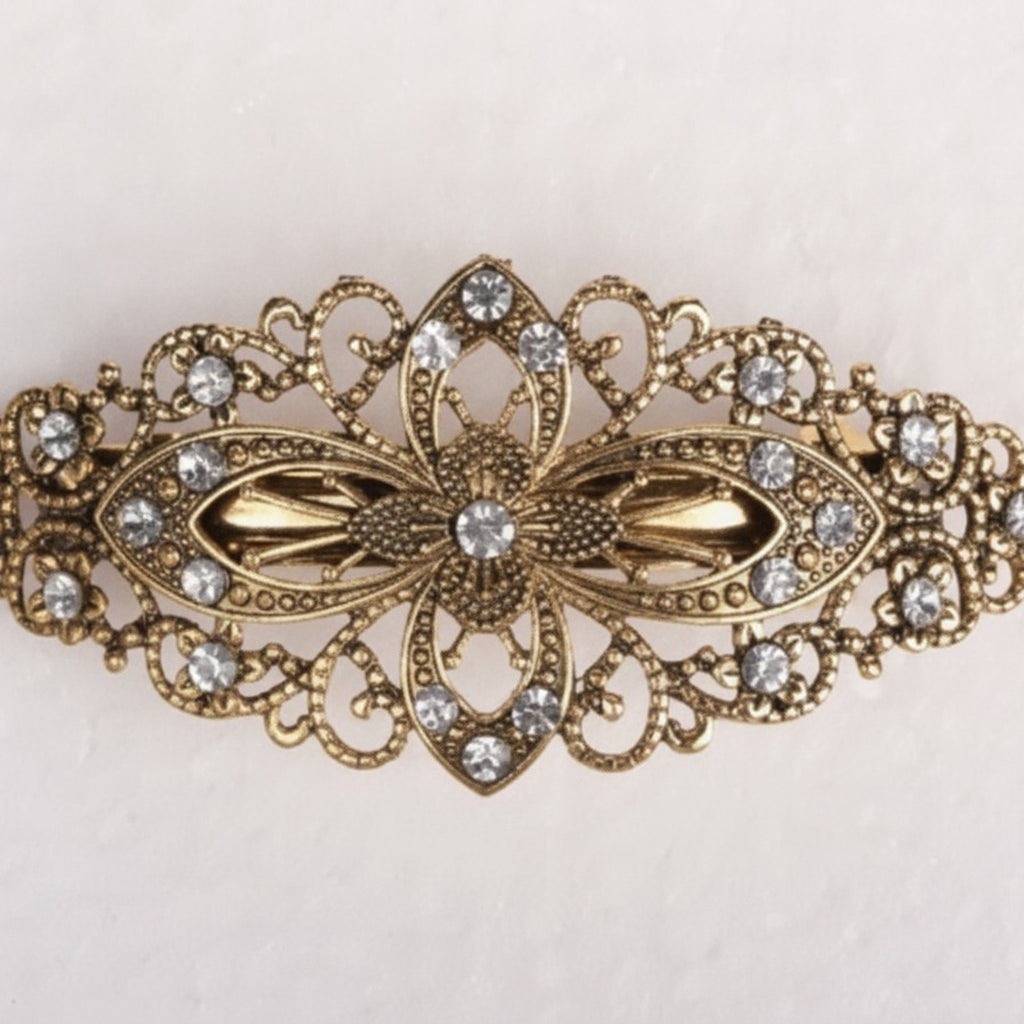 Elegant Ornate Rhinestone Hair Clip Barrette – hair accessories (view 1)