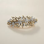 Elegant Floral Rhinestone Hair Barrette – hair accessories (view 1)
