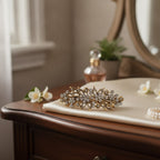 Elegant Floral Rhinestone Hair Barrette – hair accessories (view 2)