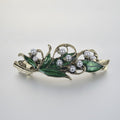 Vintage Style Leaf Pearl Hair Barrette – hair accessories (view 1)