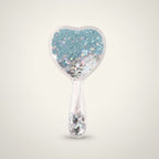 Glitter Heart Shaped Hairbrush – Korean beauty tool (view 1)