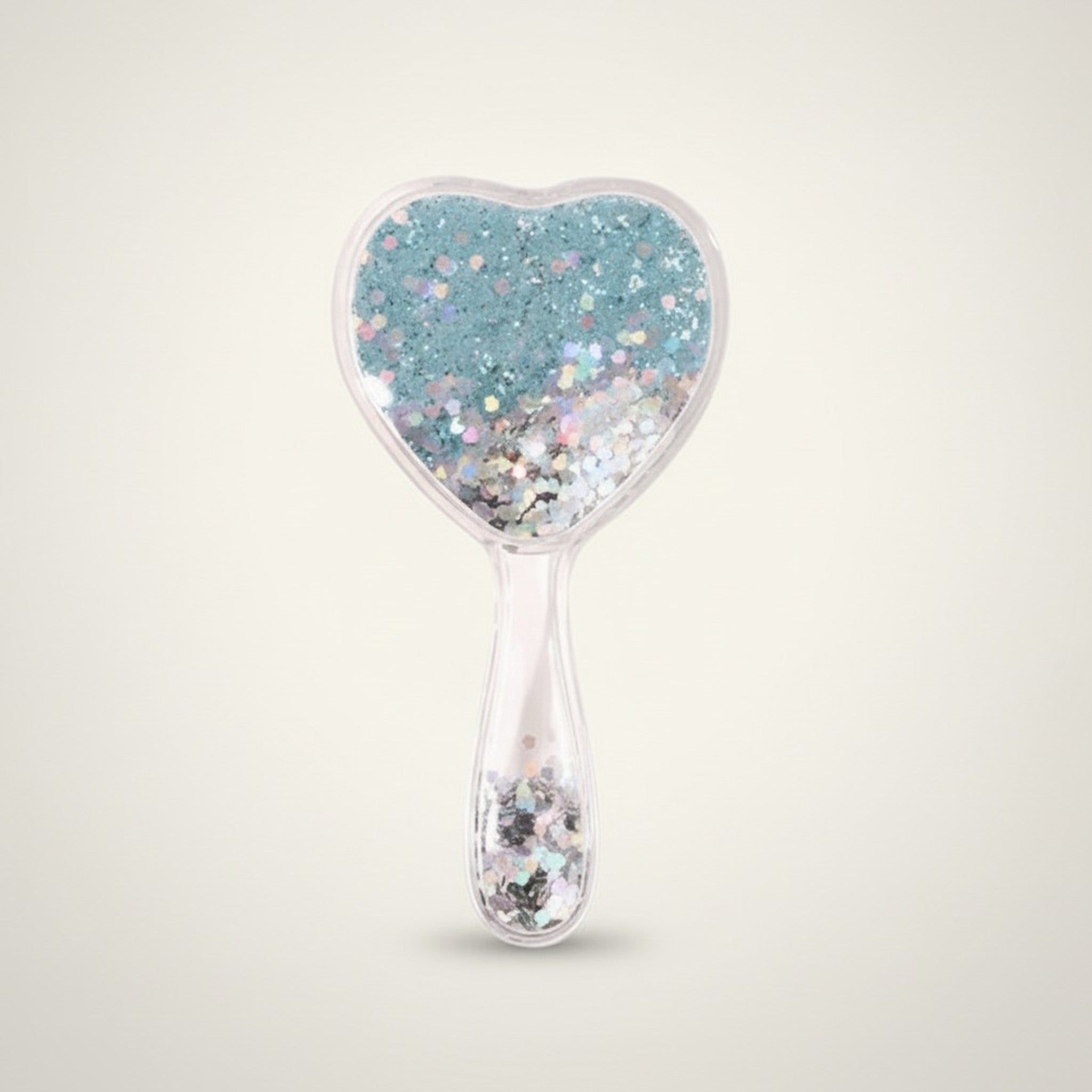 Glitter Heart Shaped Hairbrush – Korean beauty tool (view 1)