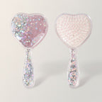 Glitter Heart Shaped Hairbrush – Korean beauty tool (view 2)