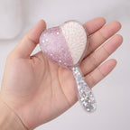 Glitter Heart Shaped Hairbrush – Korean beauty tool (view 4)