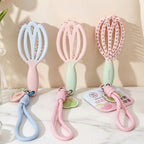 Ventilated Detangling Hair Brushes with Charm – Korean beauty tool (view 1)