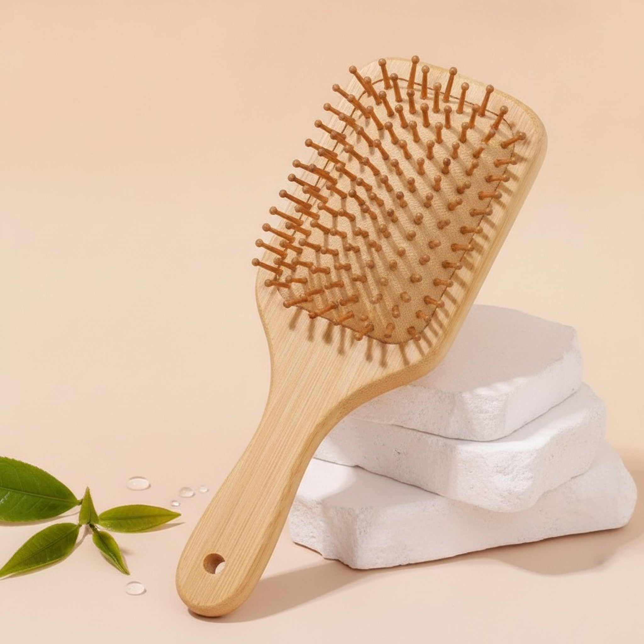 Natural Bamboo Air Cushion Paddle Brush – hair accessories (view 2)