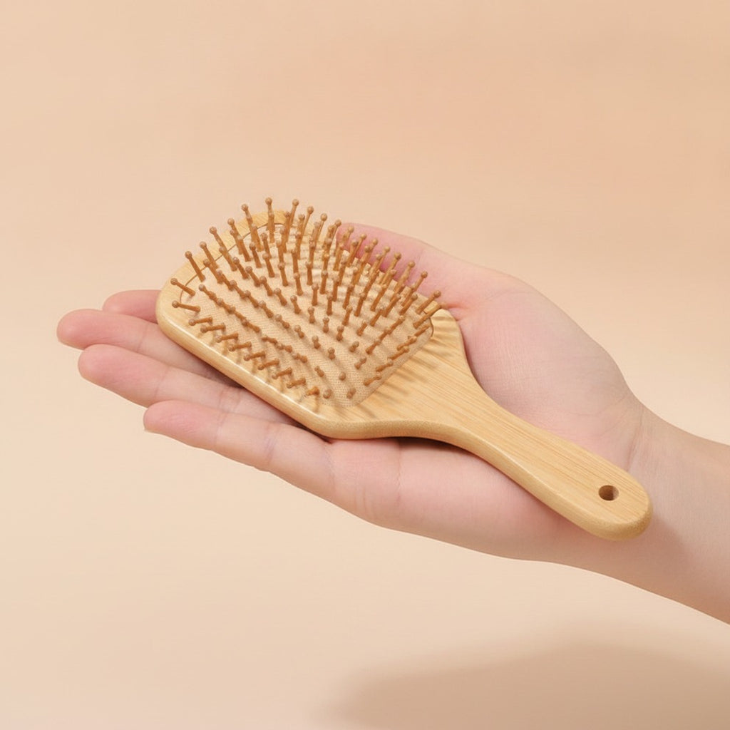 Natural Bamboo Air Cushion Paddle Brush – hair accessories (view 3)