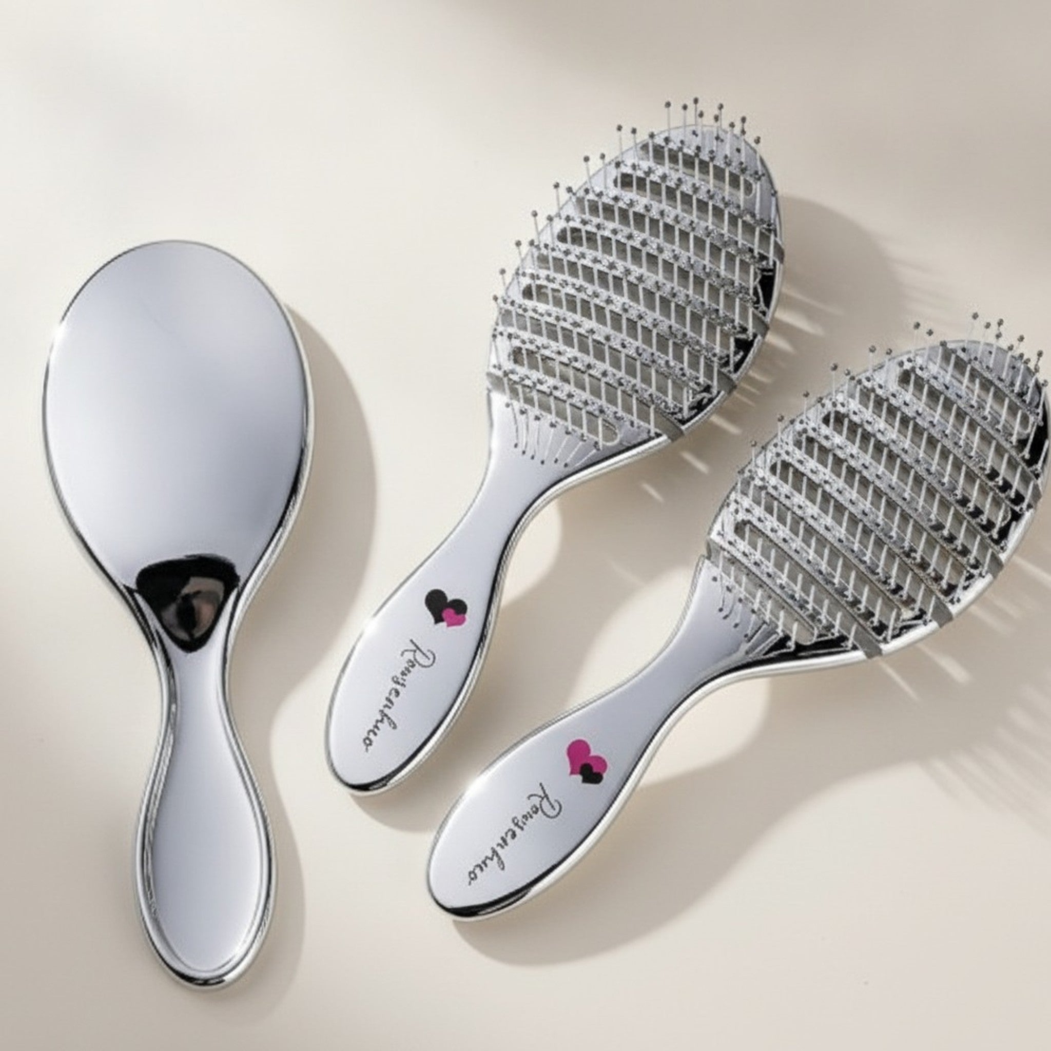 Premium Chrome Detangling Vent Hair Brushes – Korean beauty tool (view 2)