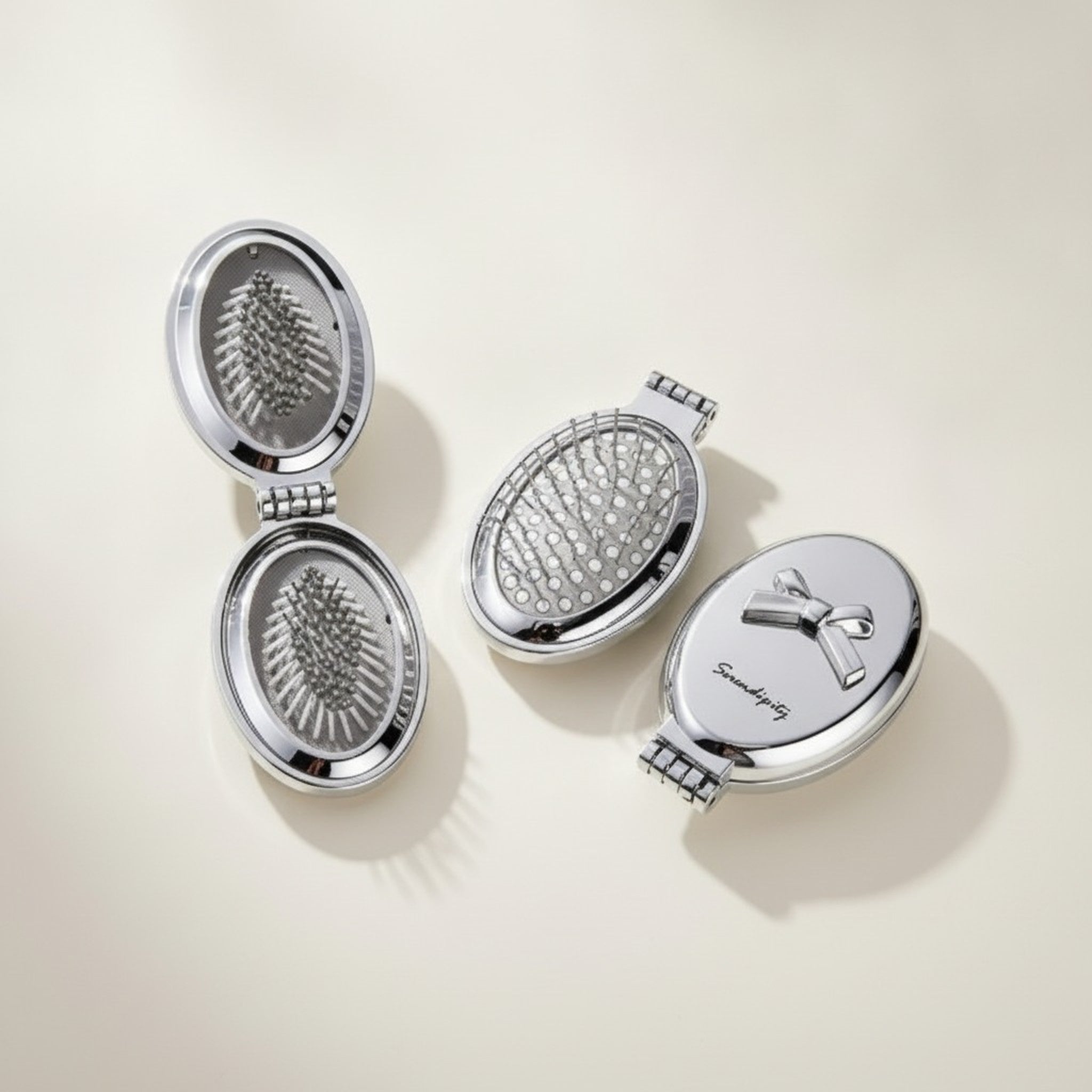 Premium Chrome Detangling Vent Hair Brushes – Korean beauty tool (view 3)