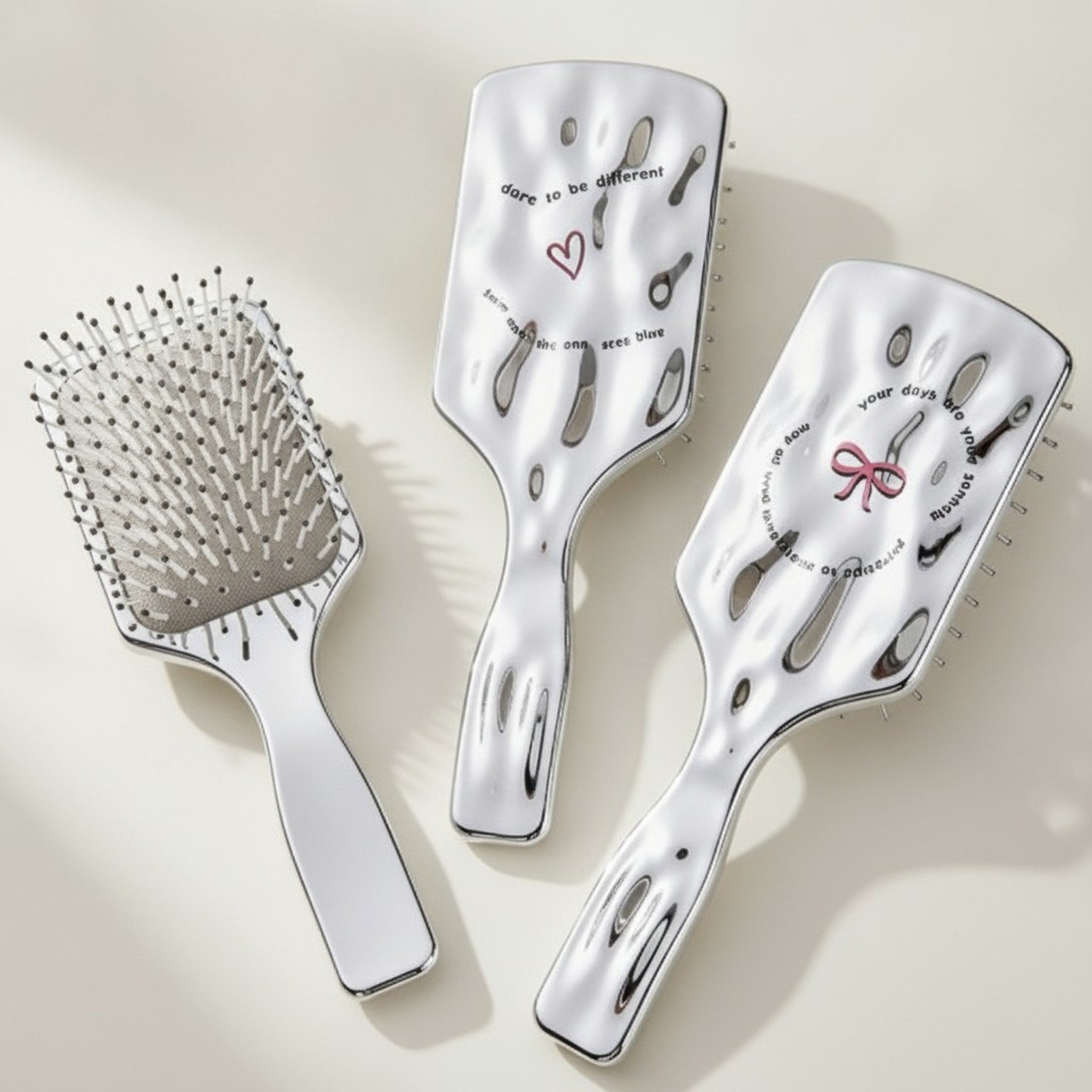 Premium Chrome Detangling Vent Hair Brushes – Korean beauty tool (view 5)