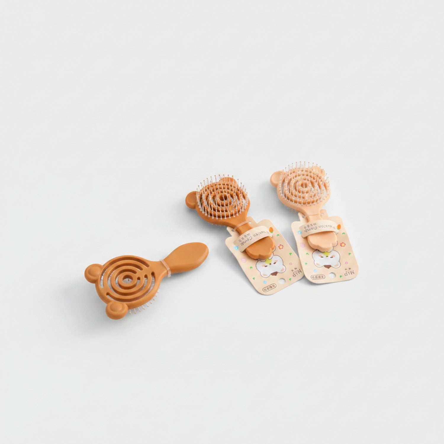 Wooden Scalp Massage Brush Set With Cute Cloud Design