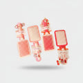 Pink Paddle Hair Brush Set With Charm Details