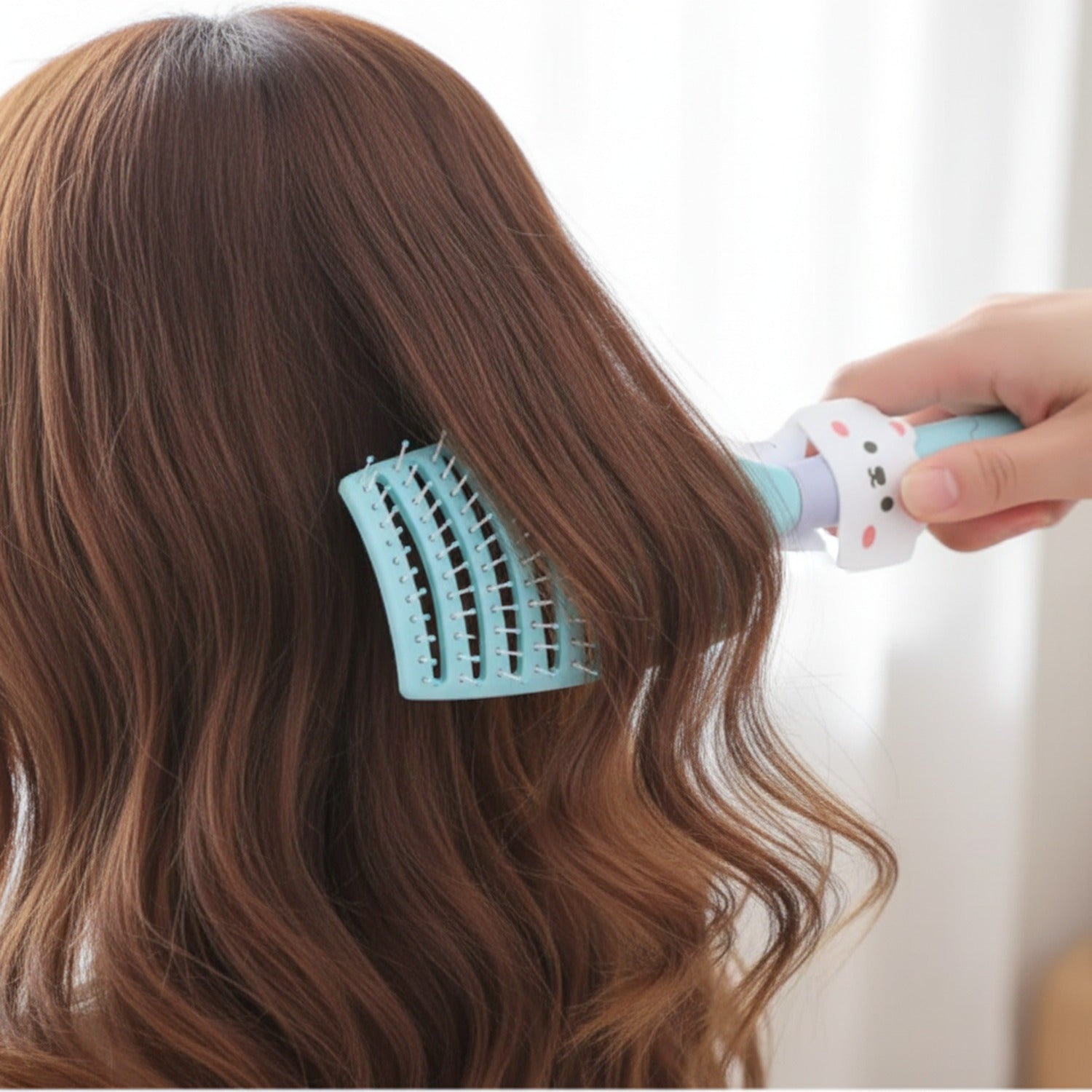 Cute Kitty Ice Cream Hair Brush Set