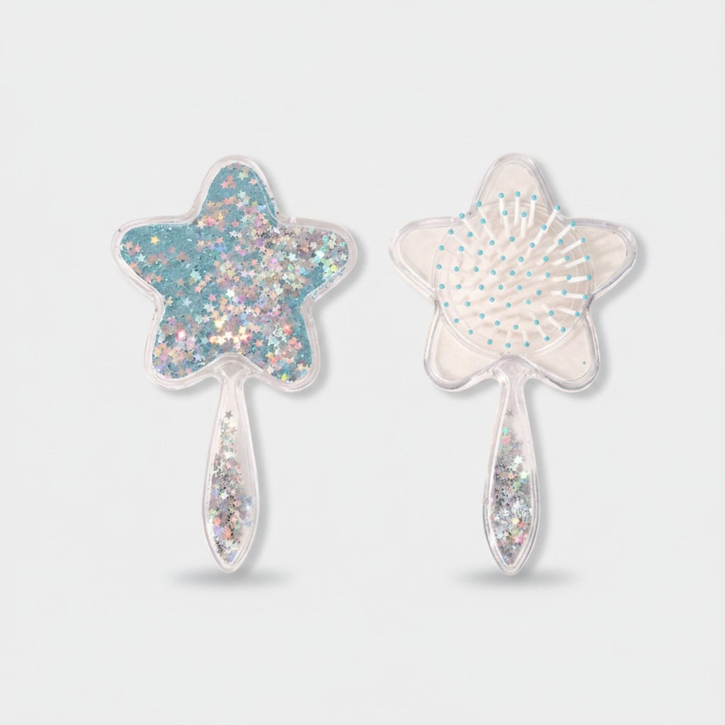Glitter Star Hand Mirror With Sequin Handle