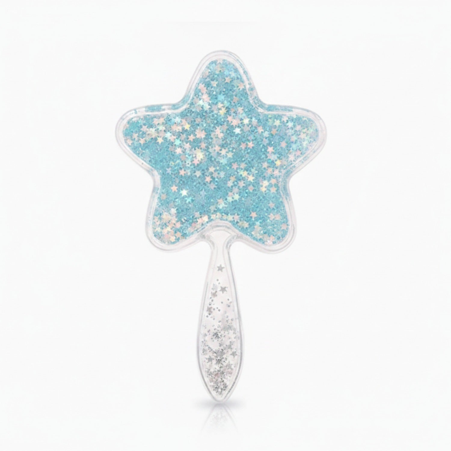 Glitter Star Hand Mirror With Sequin Handle
