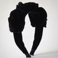 Velvet Ruffled Embellished Headband – hair accessories (view 1)