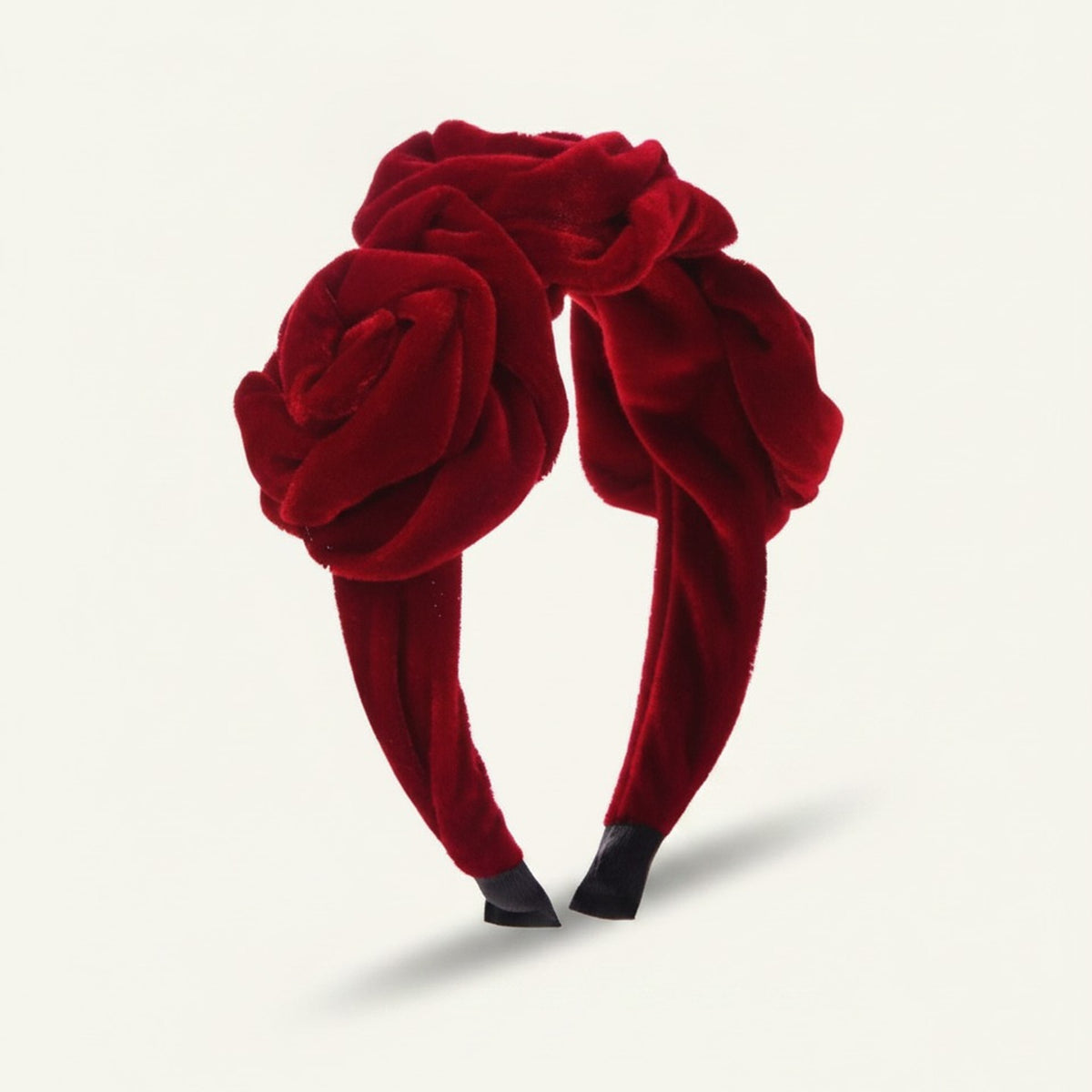 Velvet Ruffled Embellished Headband – hair accessories (view 2)