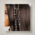 Elegant Pearl Hair Braid Chains – hair accessories (view 1)