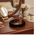 Elegant Braided Velvet Hair Headband Accessory – hair accessories (view 3)