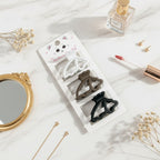 Cat Ear Hair Clips Set - White Black Brown – hair accessories (view 3)