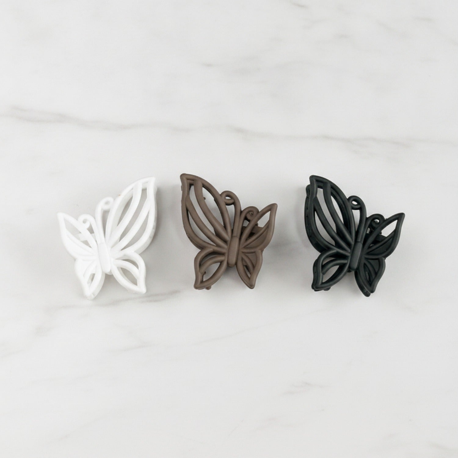 Butterfly Hair Clips Set Metallic Colors