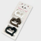 Heart-Shaped Hair Clips Set Three-Pack