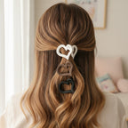 Heart-Shaped Hair Clips Set Three-Pack