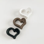 Heart-Shaped Hair Clips Set Three-Pack – hair accessories (view 1)