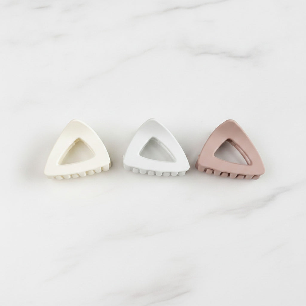 Triangle Hair Clips Set Pastel Cute Kitty – hair accessories (view 2)