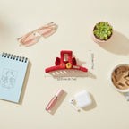 Red Velvet Hair Claw With Tomato Charm – hair accessories (view 2)