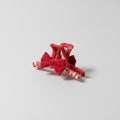 Red Gingham Hair Claw With Bow And Apple Charm – hair accessories (view 1)