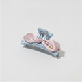 Velvet Bow Hair Claws Pink Gray – hair accessories (view 1)