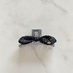 Black Polka Dot Bow Hair Claws Pair – hair accessories (view 2)