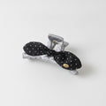 Black Polka Dot Bow Hair Claws Pair – hair accessories (view 1)