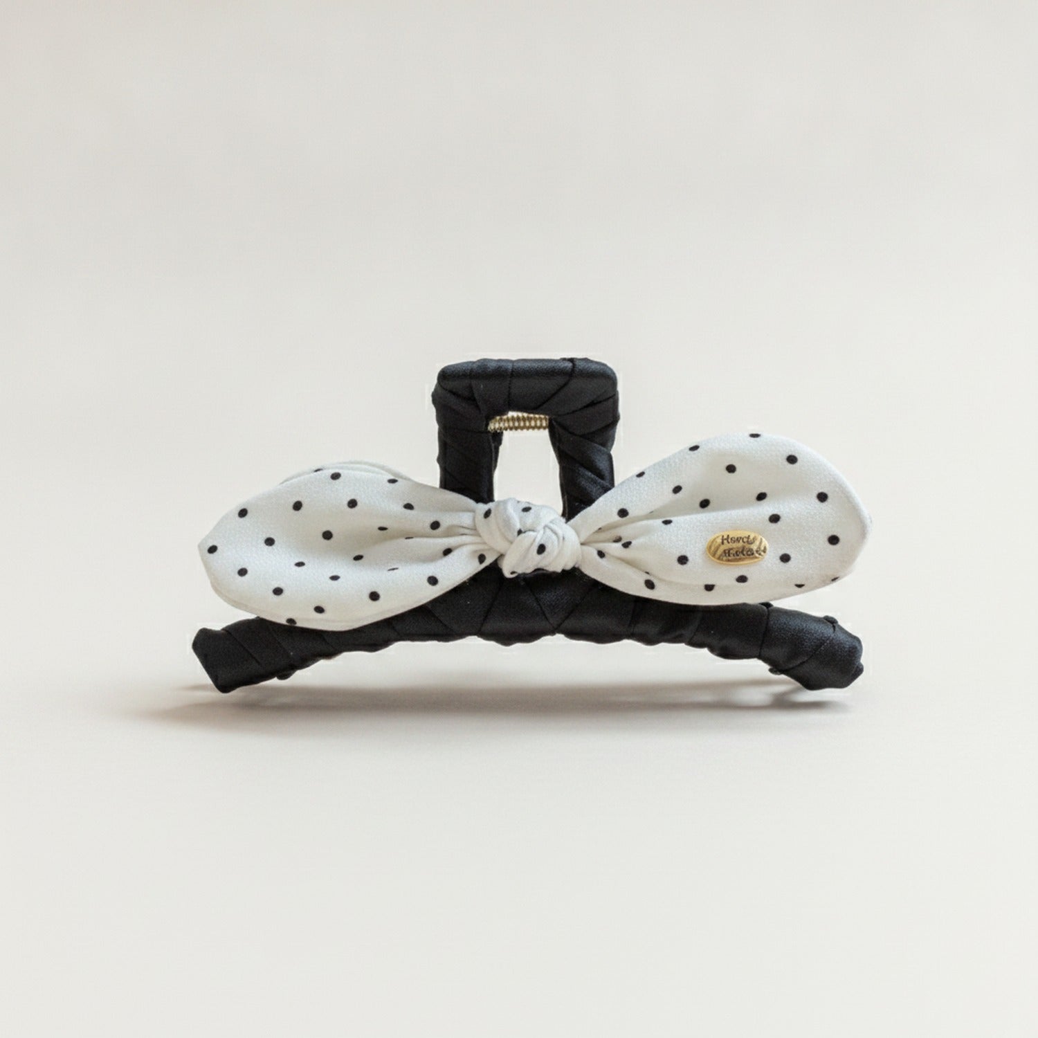 Polka Dot Bow Hair Claw Clip Set