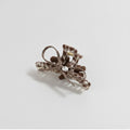 Brown Plaid Hair Claws With Teddy Bear Charm – hair accessories (view 1)