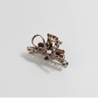 Brown Plaid Hair Claws With Teddy Bear Charm – hair accessories (view 1)