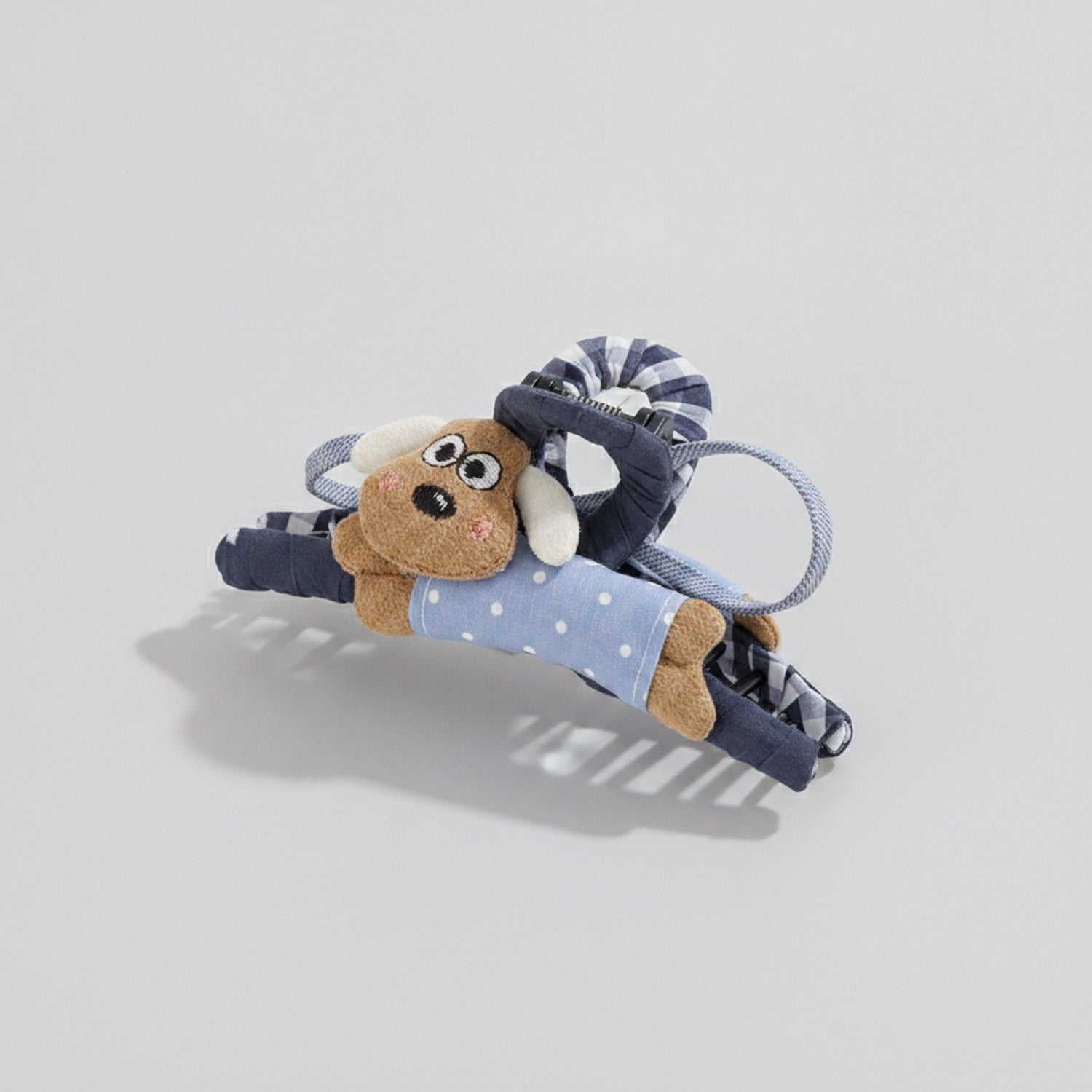 Puppy Rope Hair Claw Clip Blue
