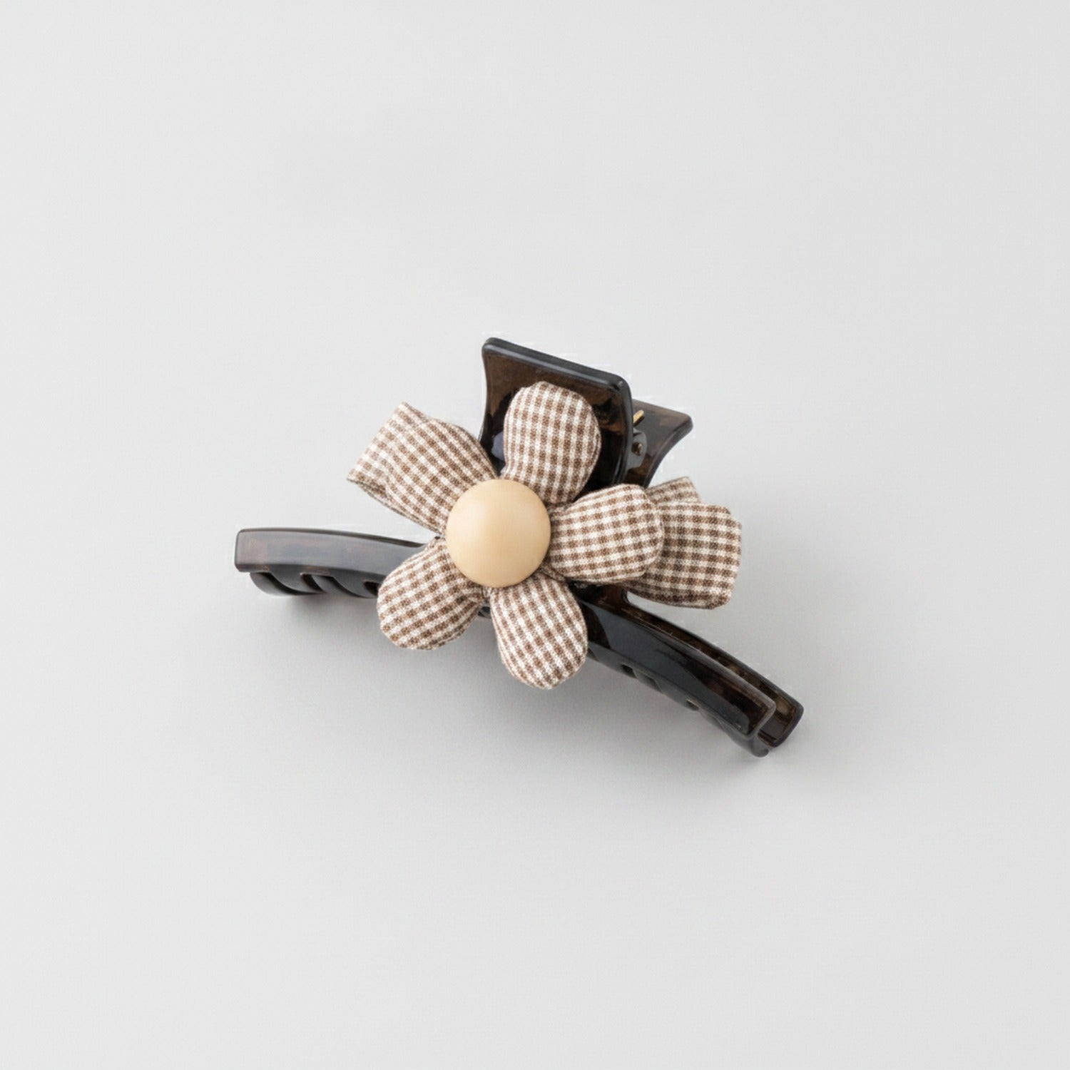 Checkered Pearl Beaded Hair Claw Clip Pair